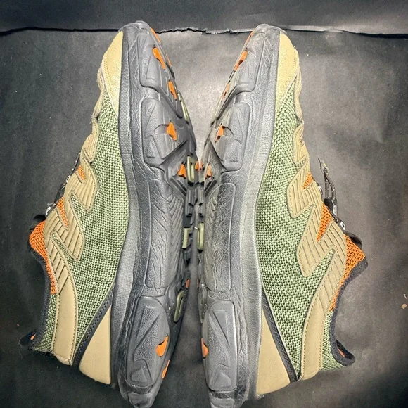 Polo Ralph Lauren ADVNTR 300 LT Trail Sneakers Olive Orange Size 12 - Picture 4 of 9